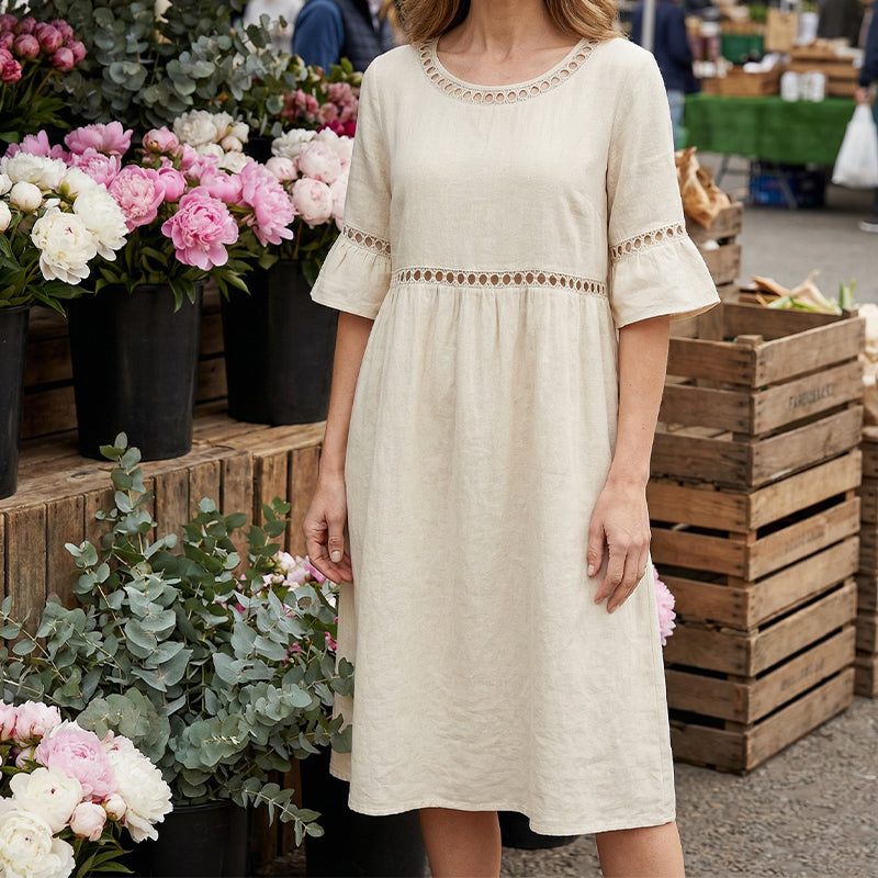 Liora Midi-Jurk – Elegant, Vrouwelijk & Flatterend