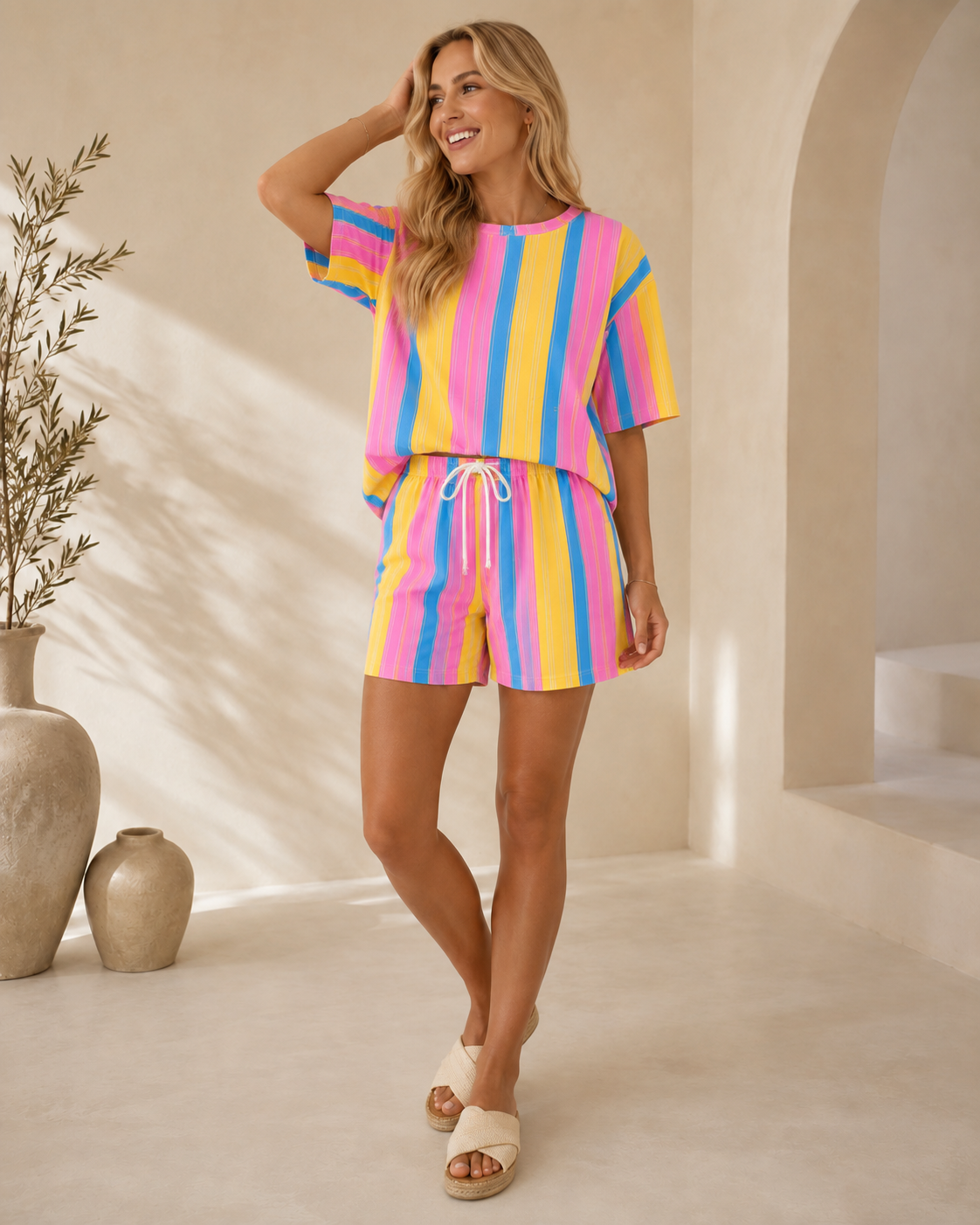 Maëlys | Luchtige Gestreepte Zomerset