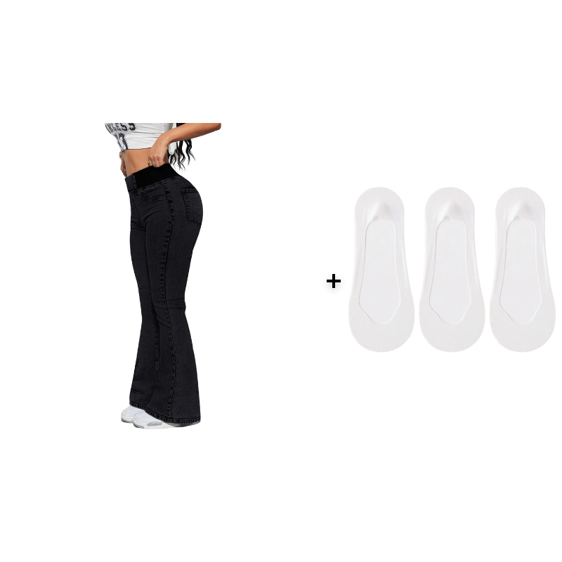 Célia High-Waist Flared Jeans – Flatterend, Comfortabel & Vrouwelijk