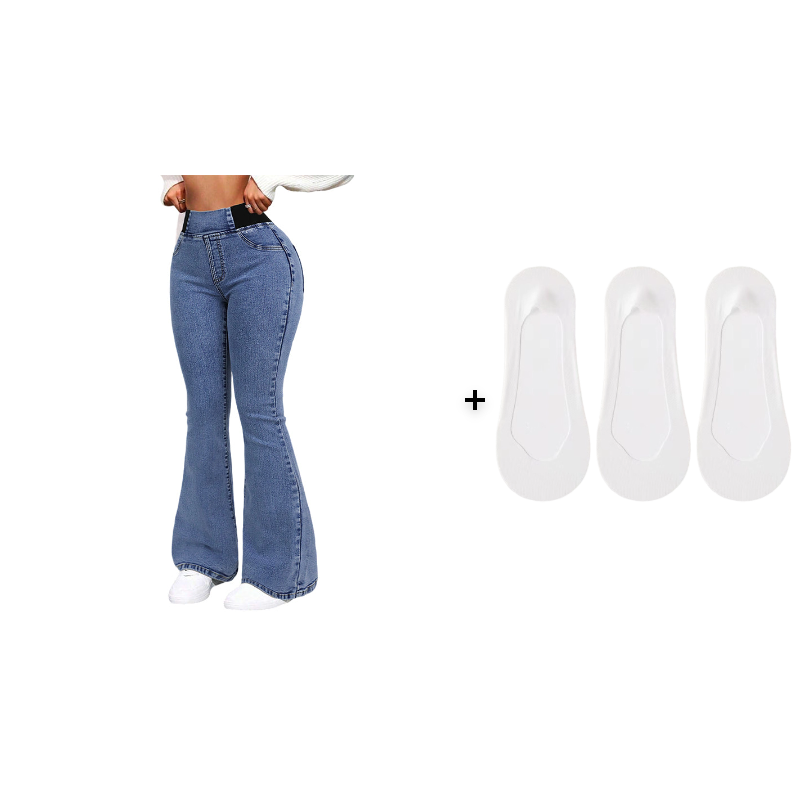 Célia High-Waist Flared Jeans – Flatterend, Comfortabel & Vrouwelijk
