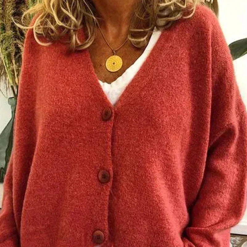Shannon gebreide cardigan detailopname
