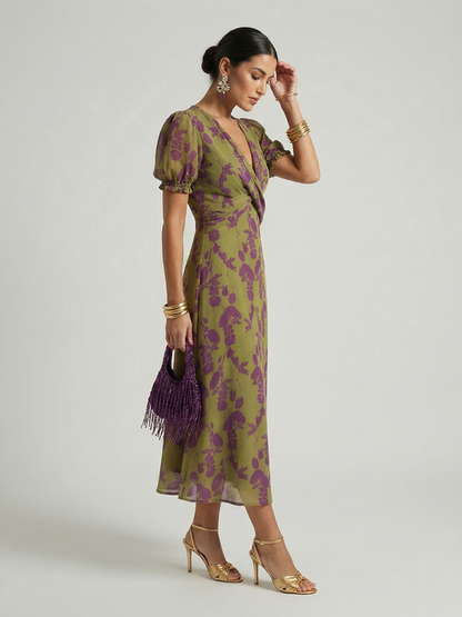 Vianne | Floral Midi-Jurk