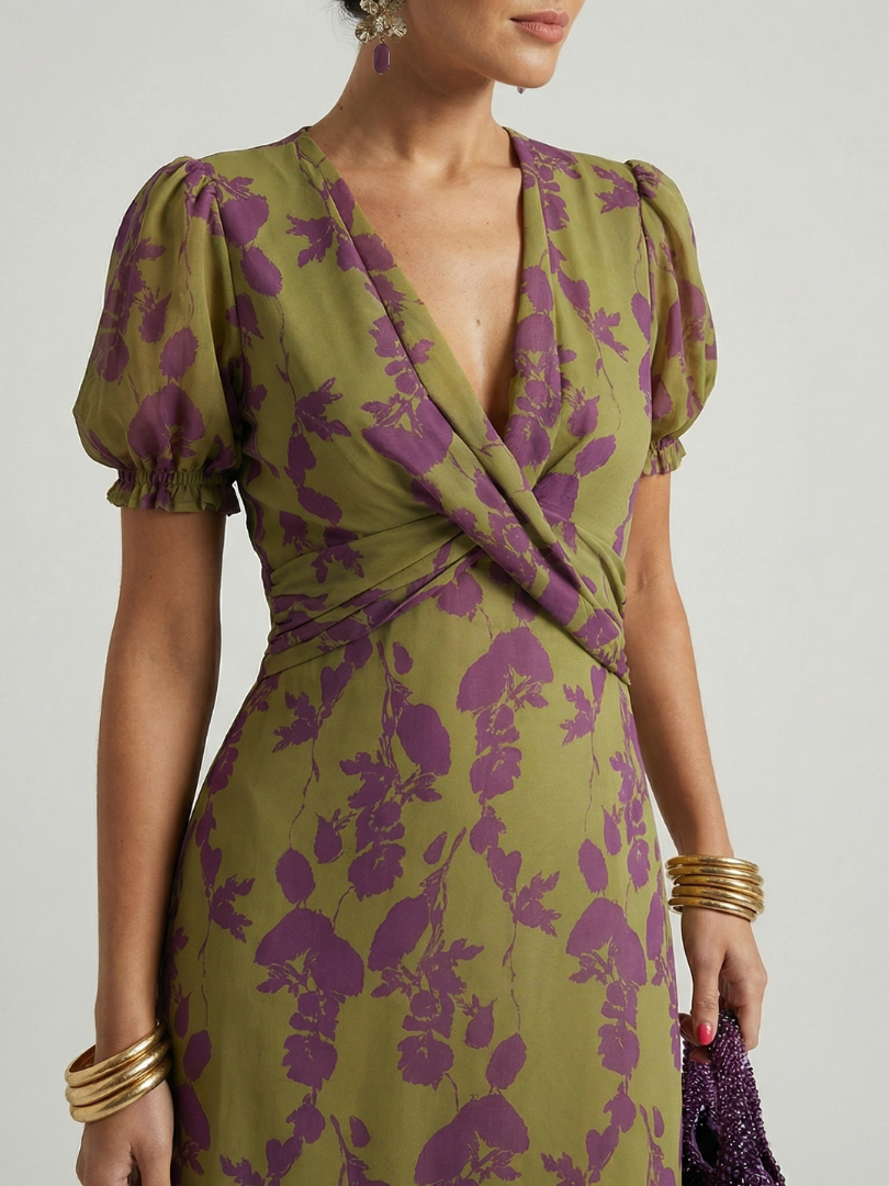 Vianne | Floral Midi-Jurk