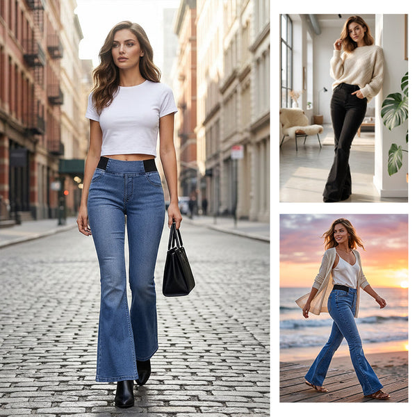 Célia High-Waist Flared Jeans – Flatterend, Comfortabel & Vrouwelijk
