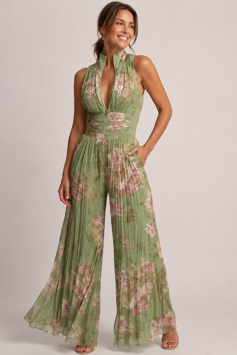 Amara | Geplooide Jumpsuit
