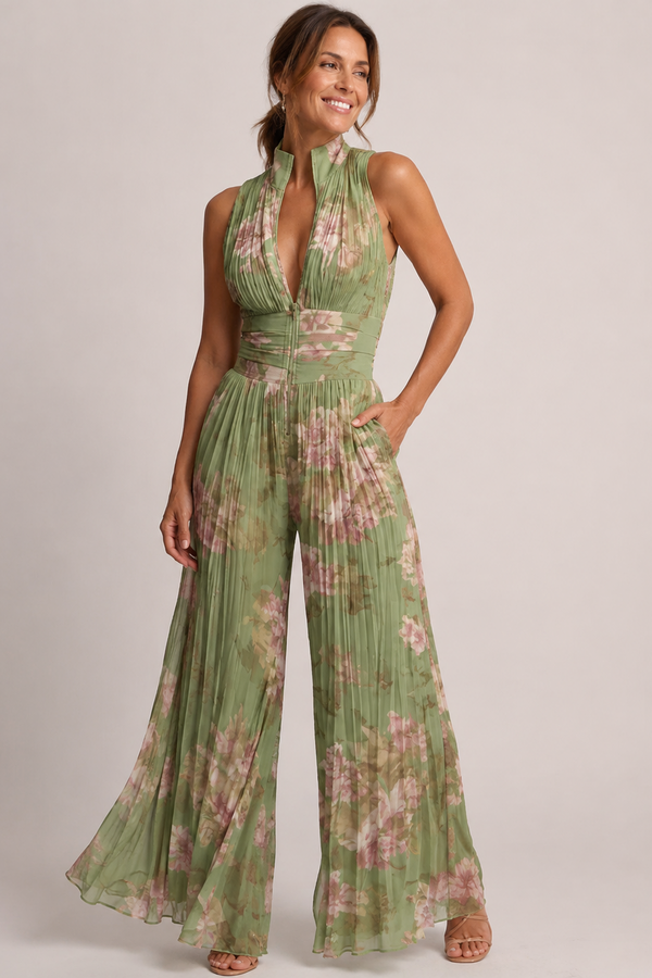 Amara Geplooide Jumpsuit – Elegant, Vrouwelijk & Opvallend Stijlvol