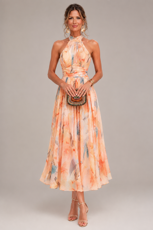 Solène Halter Maxi-Jurk – Elegant, Luchtig & Opvallend Vrouwelijk