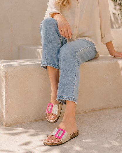 Marelle™ | Leopard Slides met Gesp