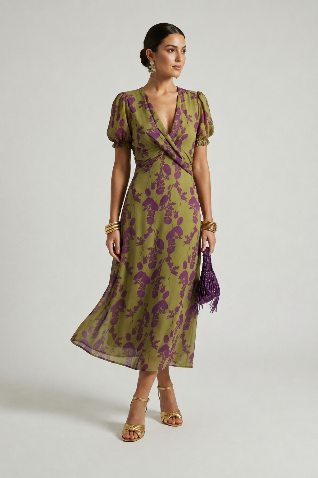 Vianne | Floral Midi-Jurk