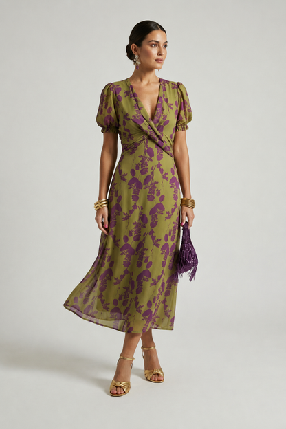 Vianne | Floral Midi-Jurk