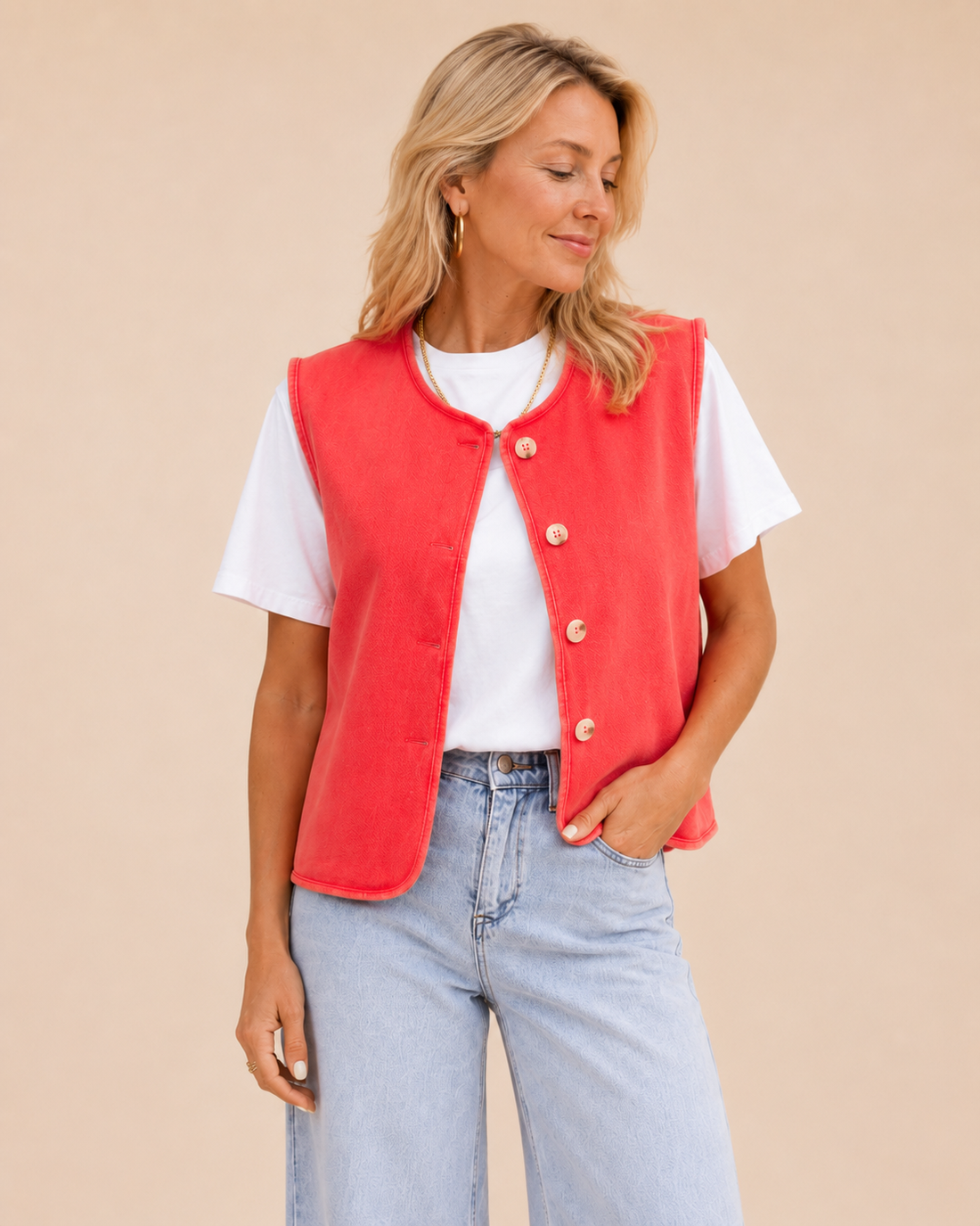 Rosalie Gilet – Elegant, Vrouwelijk & Zomers