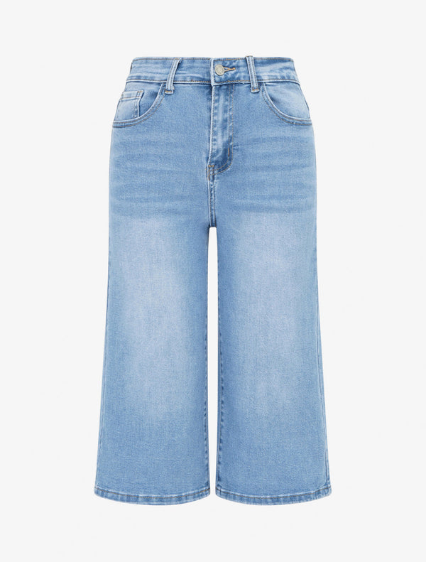 Florine High-Waist Denim Bermuda – Modern, Vrouwelijk & Tijdloos