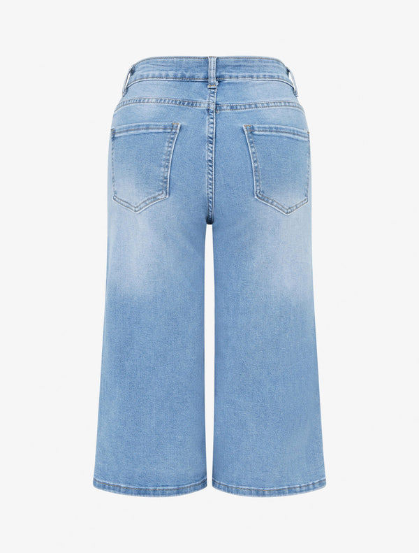 Florine High-Waist Denim Bermuda – Modern, Vrouwelijk & Tijdloos
