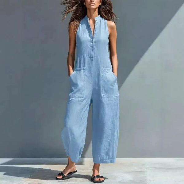 Feline Wide Leg Jumpsuit – Elegant, Luchtig & Moeiteloos Compleet