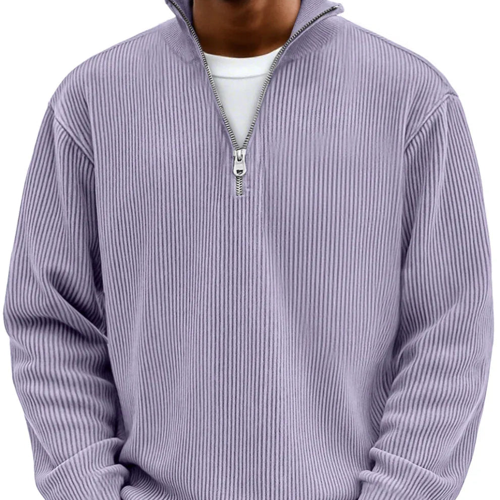 Enzo Rib Half Zip Trui – Warm, Modern & Veelzijdig
