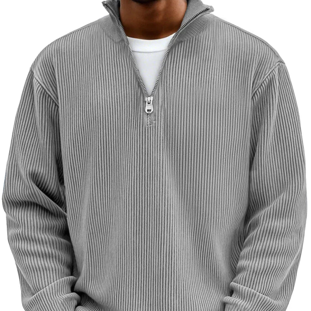 Enzo Rib Half Zip Trui – Warm, Modern & Veelzijdig