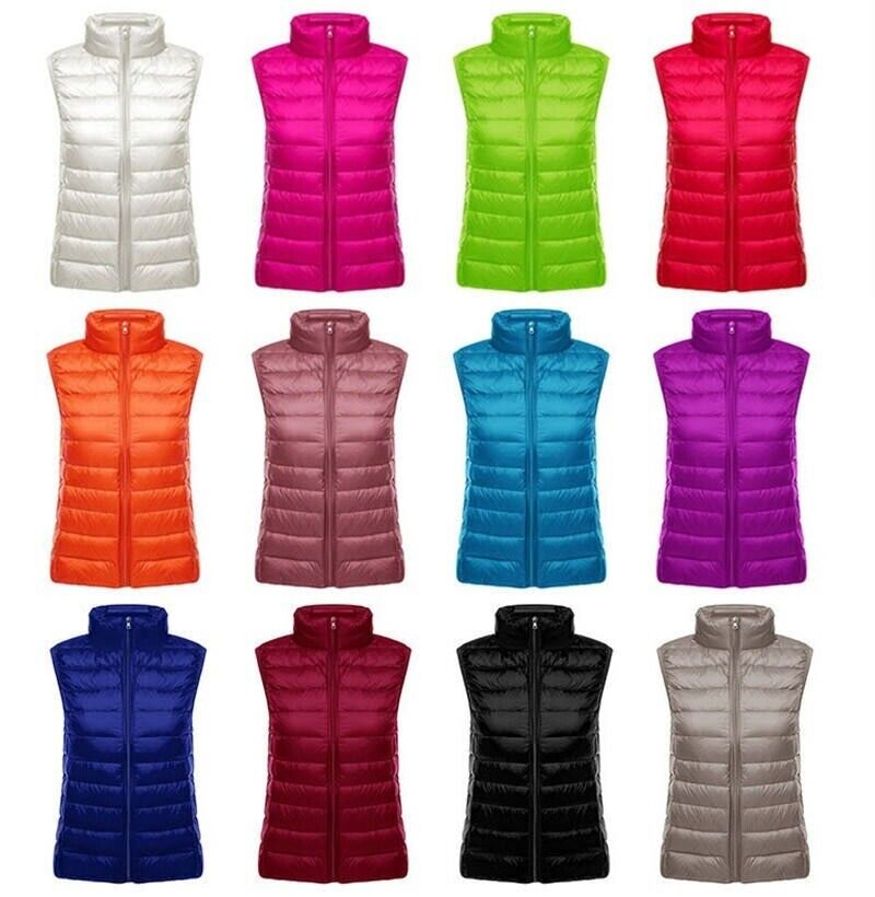 Fleur gewatteerde bodywarmer gedragen over een trui
