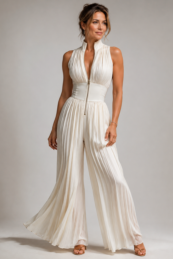 Amara Geplooide Jumpsuit – Elegant, Vrouwelijk & Opvallend Stijlvol