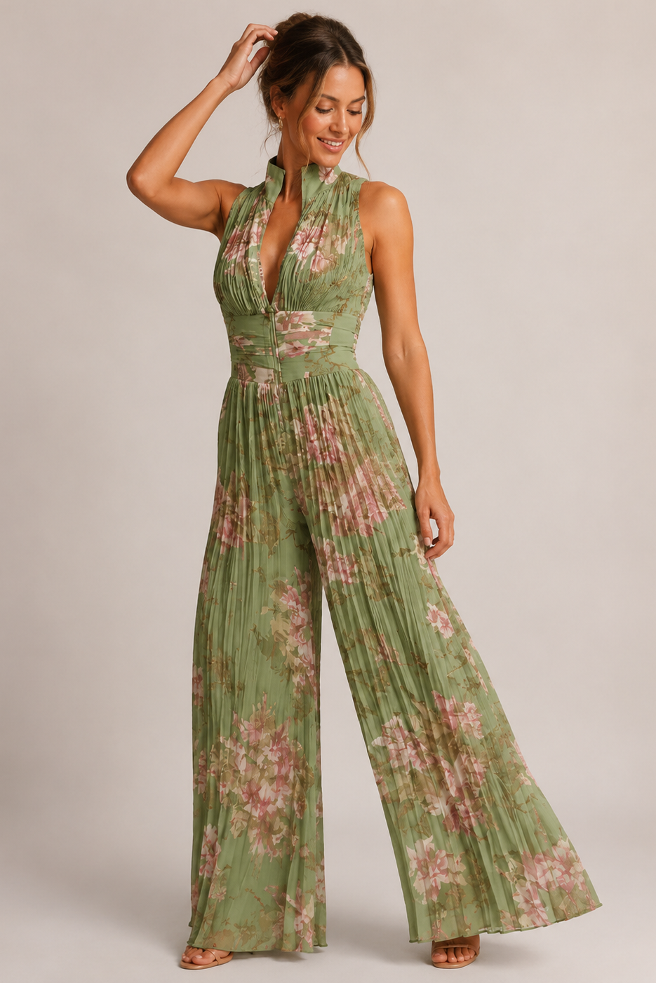 Amara | Geplooide Jumpsuit