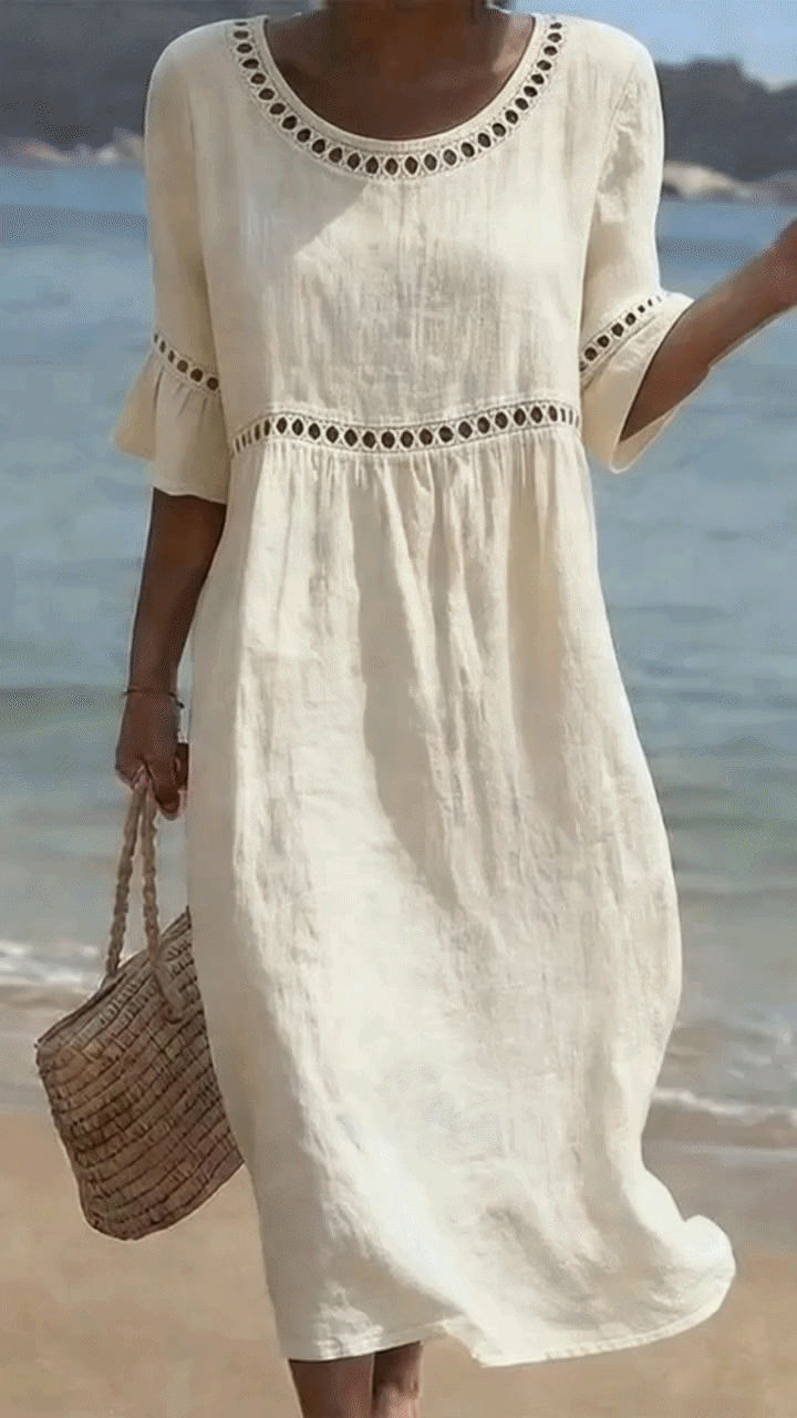 Liora Midi-Jurk – Elegant, Vrouwelijk & Flatterend