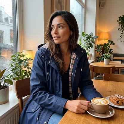 Carlotta 3-in-1 regenjas gedragen